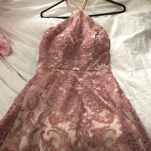 Pink and Nude Homecoming Style Dress